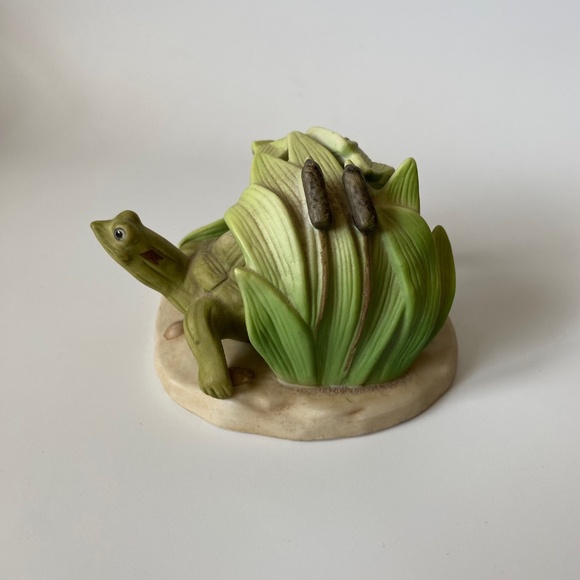 Woodland Surprises TURTLE by Franklin Porcelain Vintage Dated 1984 Collectible - Picture 7 of 8